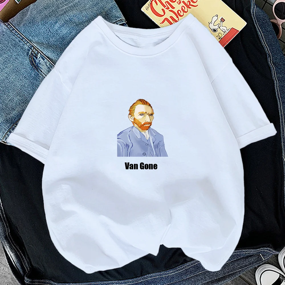 

Van Gogh Van going Van Gone Funny Black Women Fashion T-shirt Girl O Neck Harajuku 90's top T-shirt women's clothing, Drop Ship
