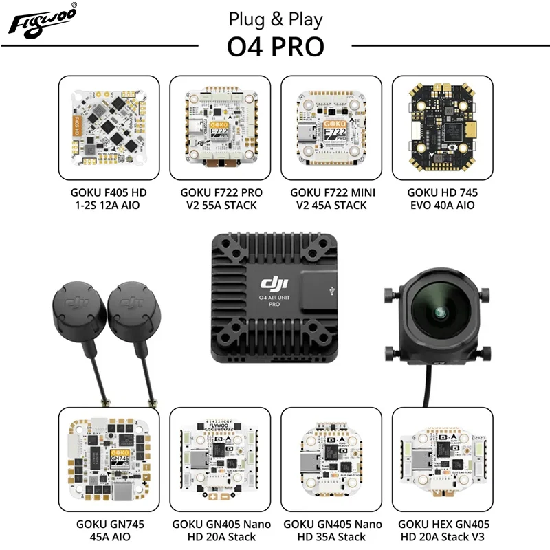 GOKUGOKU F722 Pro 미니 V2 45A 32비트 128K 20X20 스택 플러그 앤 플레이 O4 / O4 Pro(AM32)