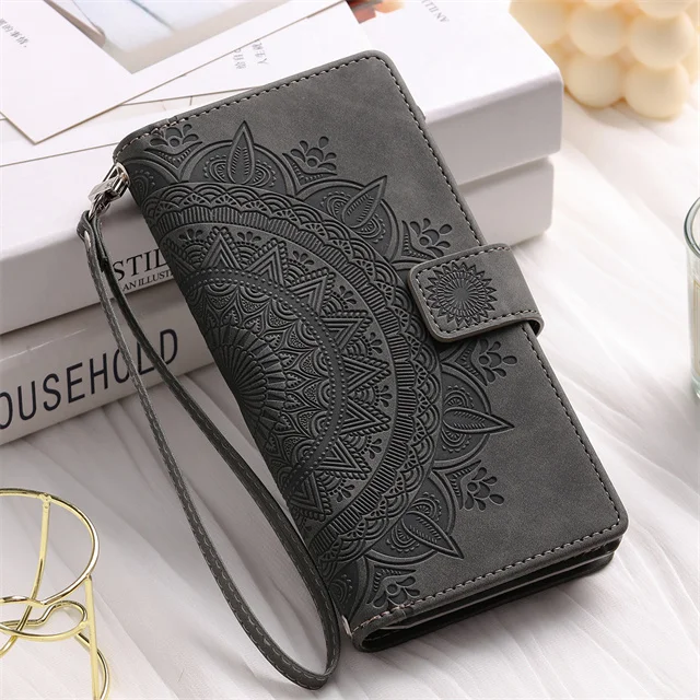 thumbnail image 1 of Funda de cuero con cordón para Xiaomi Redmi Note 13, 12S, 12 Turbo, 11S, 10S, 9S, 10, 9, 8 Pro Plus, 5G, 10C, 13C, 7, 1 of 5