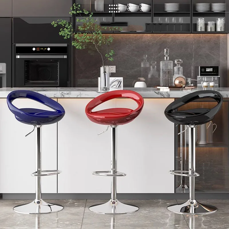 

High Quality Lounge Bar Chairs Swivel Simple Back Adjustable Acrylic Nordic Chair Design Comfortable Chaise House Accessories