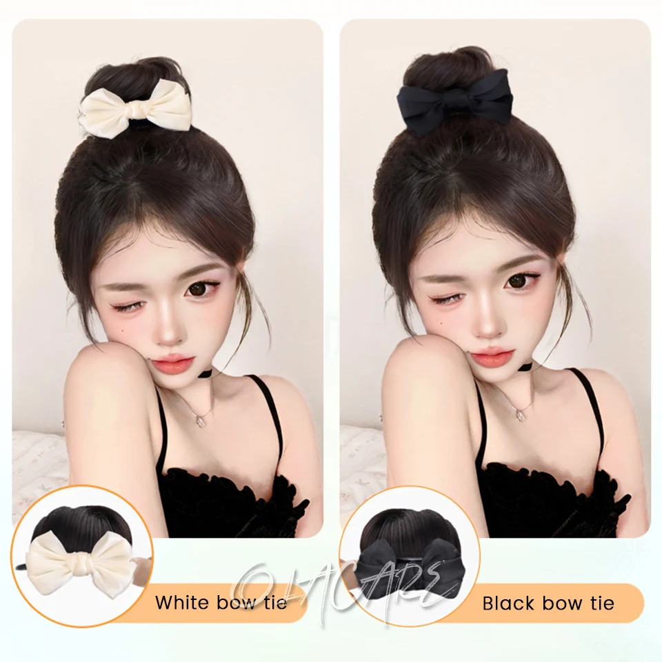 Synthetic Curly Faux Bun Hairpiece for Women