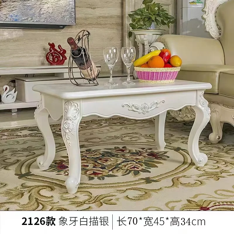 thumbnail image 1 of TieHo-mesa de centro rectangular de madera para sala de estar, muebles modernos para el hogar, apartamento pequeño, color blanco marfil, estilo europeo, 1 of 4