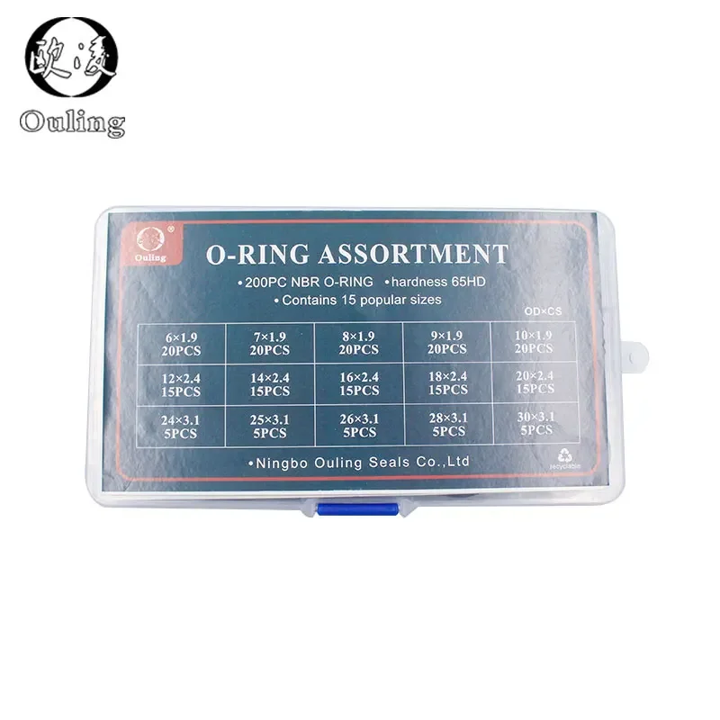 Rubber O Rings 200pcs 15 Sizes O Rings Rubber Sealing NBR Nitrile Washer