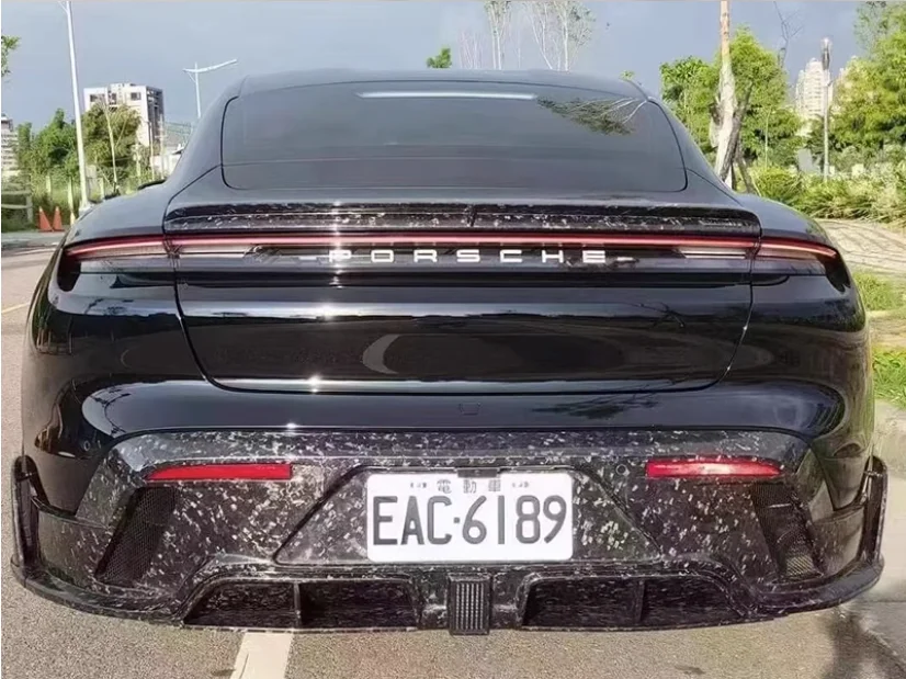 Spoiler Posteriore In Fibra Di Carbonio Per Porsche Taycan (2019-2023) - Ala Tuning Per Bagagliaio, Forged Carbon