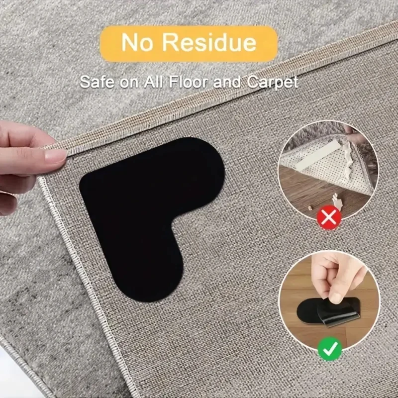 4/8-piece anti slip carpet sticker floor mats, anti slip fixing pads, patches, carpet fixing pads Carpet stickers