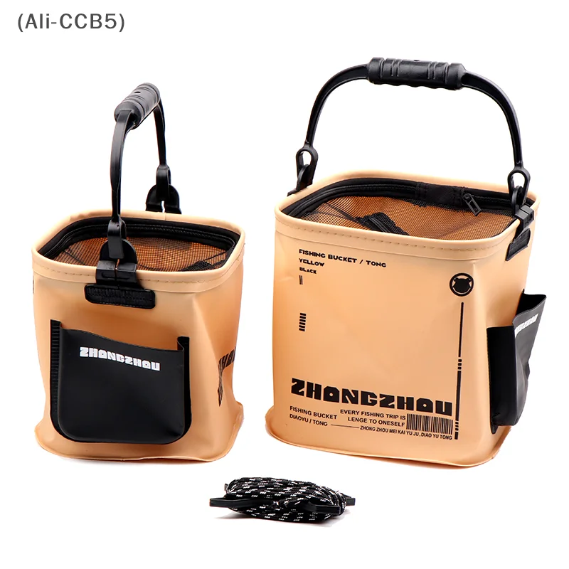 Outdoor Portable Live Fish Water Bag Multi-Purpose Folding Bucket Fishbox Lure Accessories