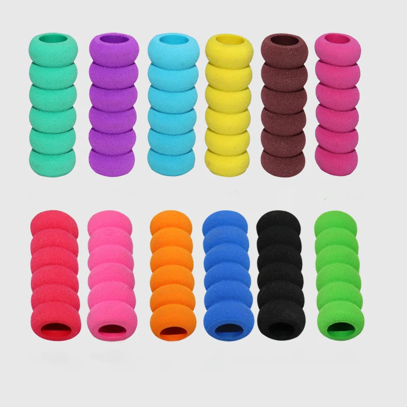 30pcs Pencil Grips for Kids Handwriting Soft Sponge Diamond Painting Drill Pen Grip Anti-slip Finger Guard Corrector Papeleria images - 6