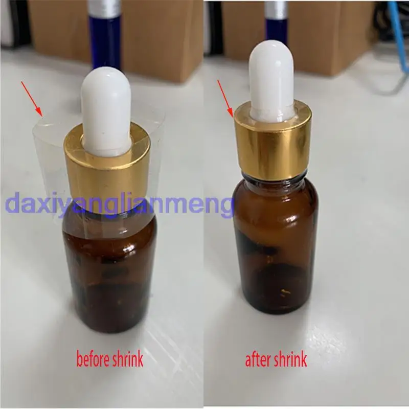 400개 DIY 투명 PVC 열수축 밴드, 병 입구 캡, 오일병 뚜껑 상단 밀봉 랩 필름 (필름 폭 X 높이)