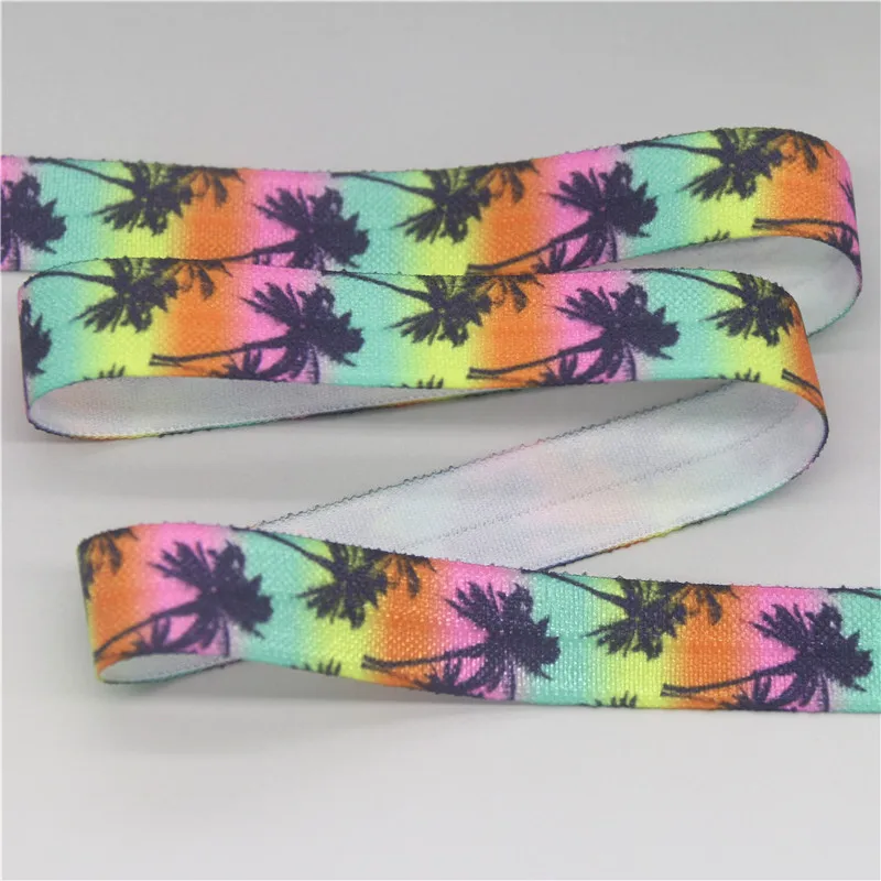 Ribbon Supplies 5/8'' 5yards Navy Anchor Fish Scale Whale Sea Animals Summer Printed Fold Elastic FOE Stretch Ribbon Headband DIY C1718 ribbon decoration,ribbon supplies