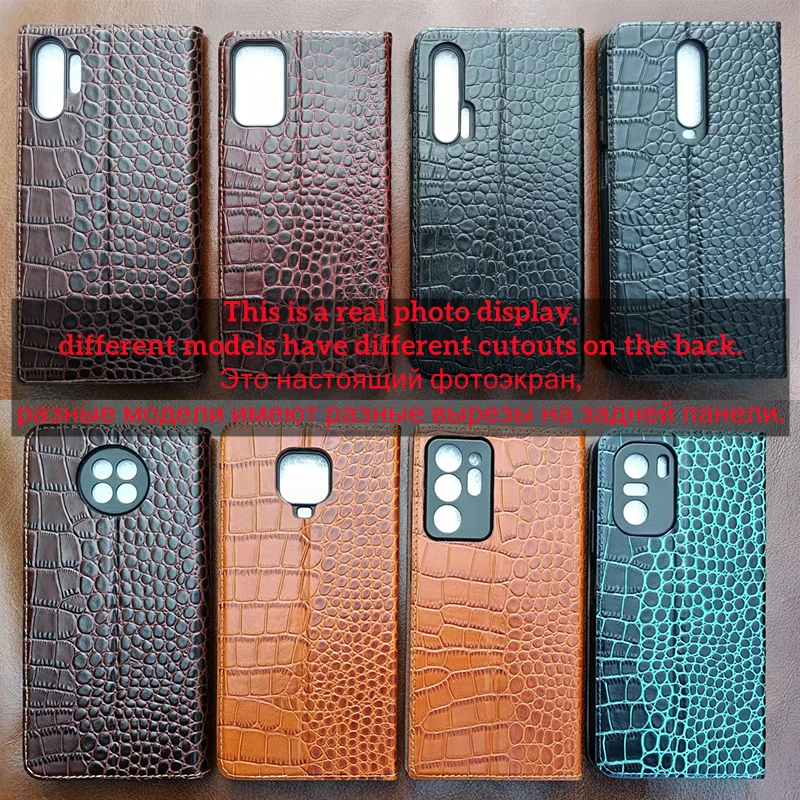 Crocodile Pattern Genuine Leather Flip Case For Huawei Mate 9 10 20 30 40 50 Pro Plus Lite 20X 30E 40E 50E Phone Wallet Cover