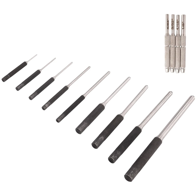 13 Pieces Roll Pin Punch Hollow End Punch Tool Mechanics Removing Repair Tool With Carry Case Steel Pin Punches