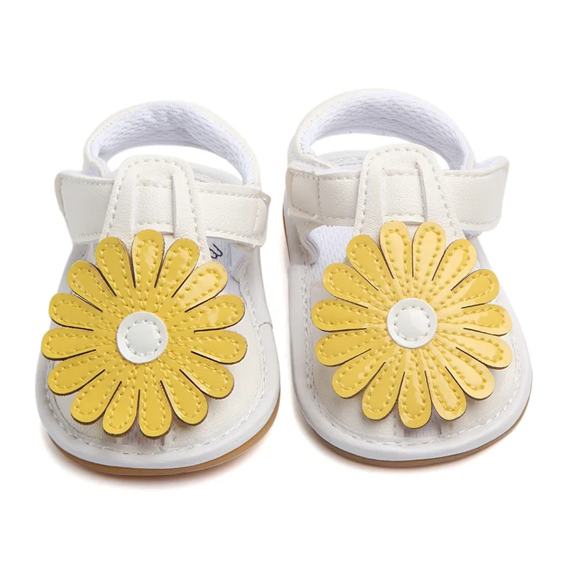Newborn Baby Girls Sunflower Summer Shoes Sandals First Walkers