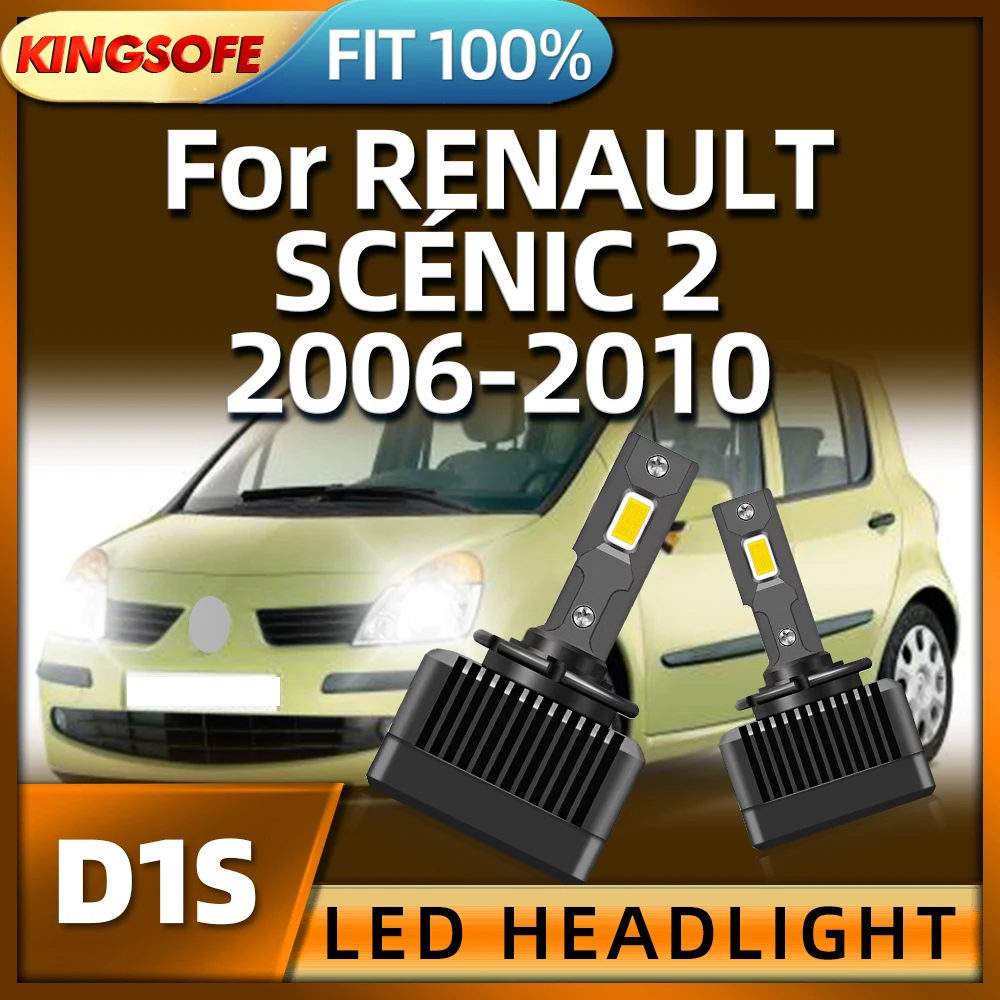 

Roadsun 2PCS LED Headlight D1S 6000K White HID Car Lamps 45000LM For RENAULT SCENIC 2 2006 2007 2008 2009 2010