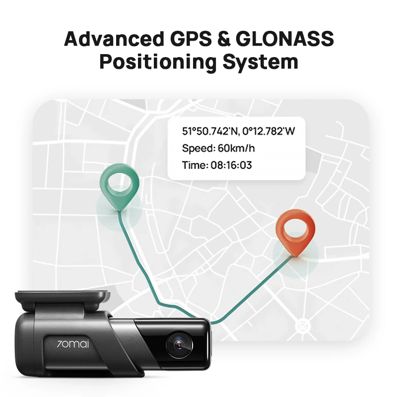 70mai ڵ DVR ī޶   GPS ADAS, 24 ð  , eMMC 丮,  ķ M500, 1944P, 170FOV