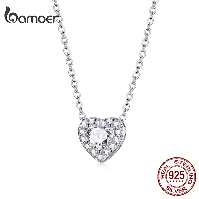 Bamoer 925 Sterling Silver Pendant Valentine'S Day Series Heart-Shaped