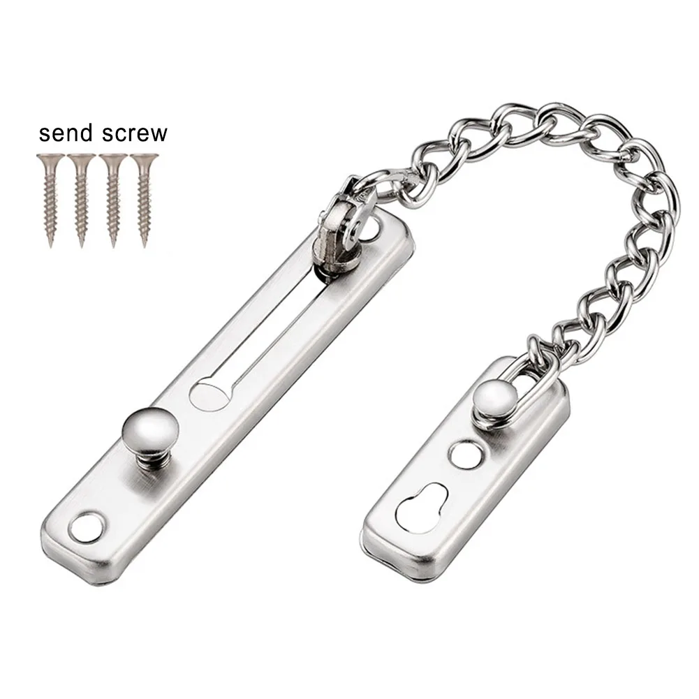 

Lock Chain Door Chain Anti Theft Door Chain Door Latch For Cabinets Closets Guard Pin Security Chain Stainless Steel