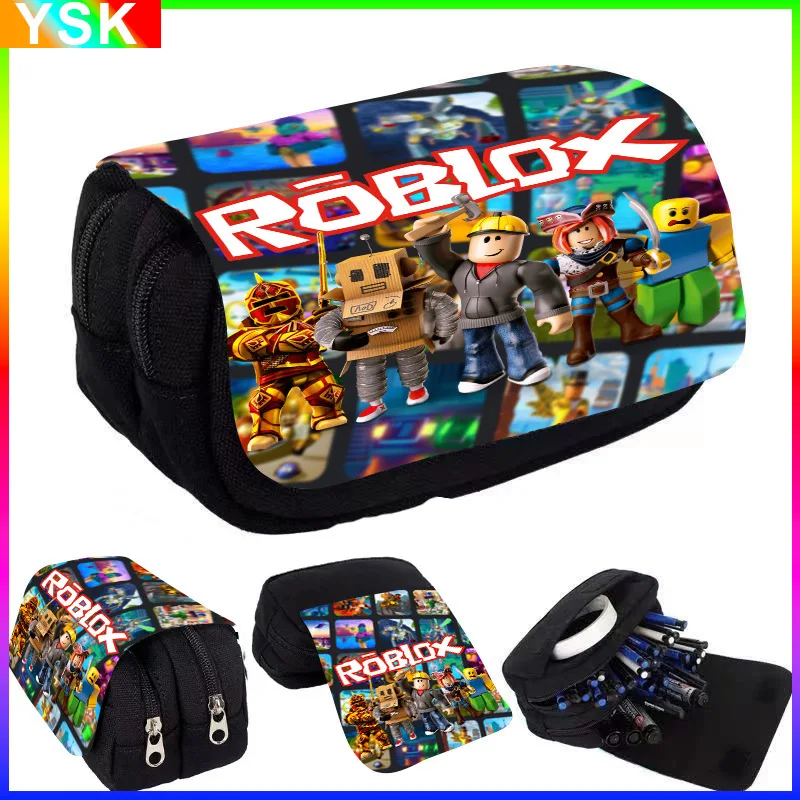 ROBLOX Pencil Case Stationery Box Game Peripheral Pencil Case Stationery Pen Storage Bag Pen Pencil Multi-layer Large Capacity