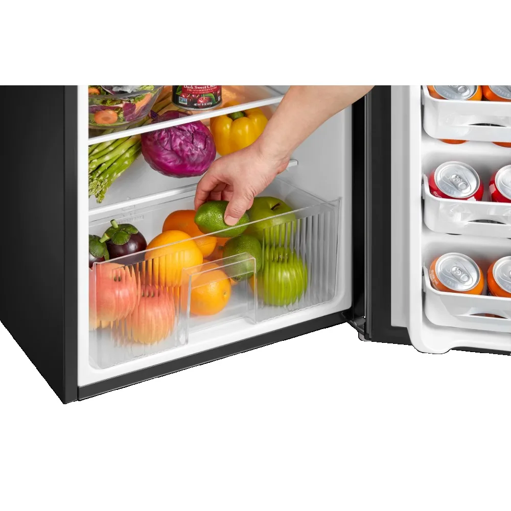 Mini Refrigerador De 2 Puertas Con Congelador 4.6 Pies Cúbicos Acero  Inoxidable