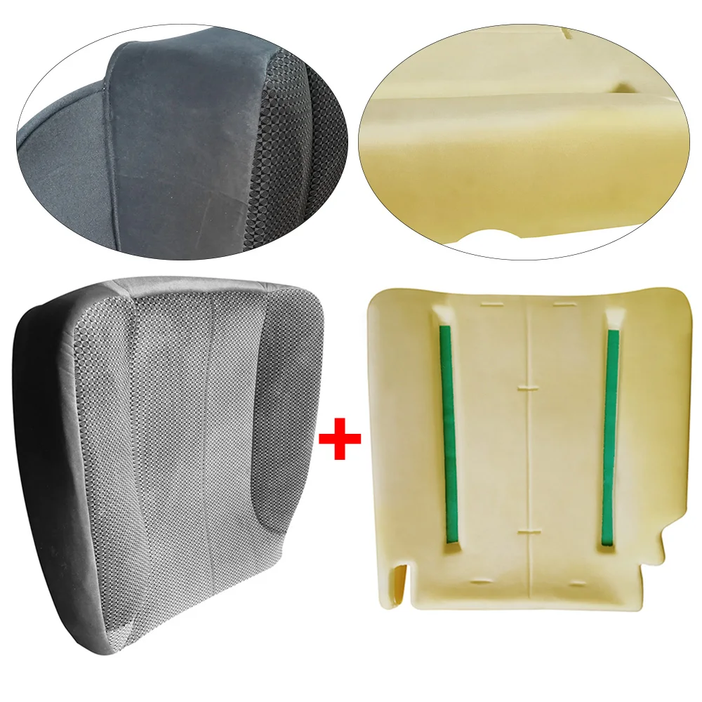 

2x Driver Bottom Seat Fabric Cover & Foam Cushion Dark Gray for 2002 2003 2004 2005 Dodge Ram 1500 SLT Sport Power Wagon