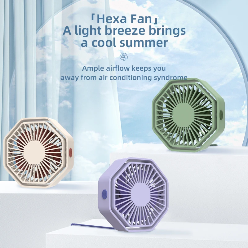 

Mini Electric Fan USB Desktop Fan 360° Rotating Adjustable Portable Summer Mute Air Cooler For Home Office 3-Speed Adjustable