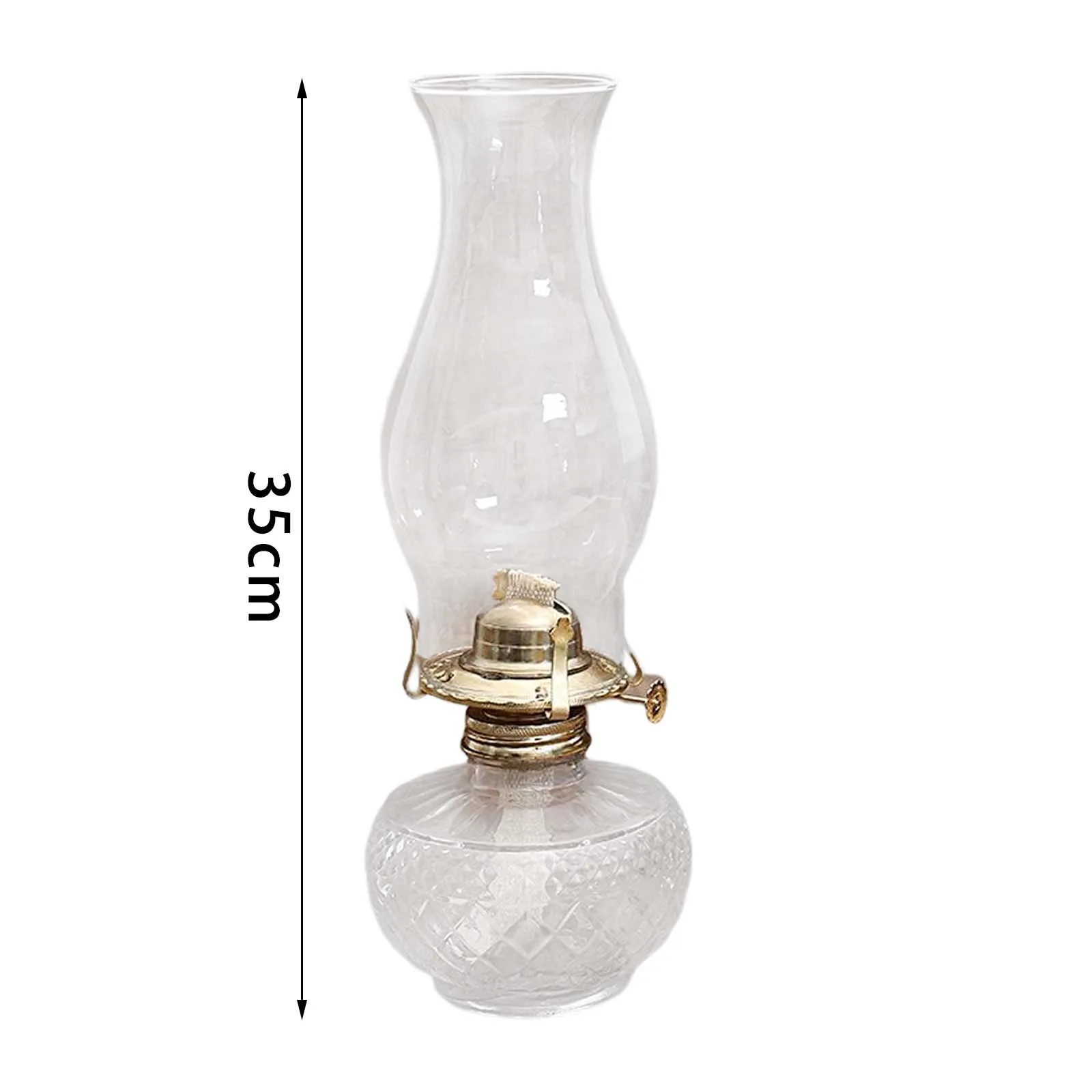 Large Glass Kerosene Oil Lamp Lantern Vintage Four-Claw Oil Lamps for Indoor  Use Decor Chamber Hurricane Lamp Home Lighting Clear Kerosene Lamp Lanterns  