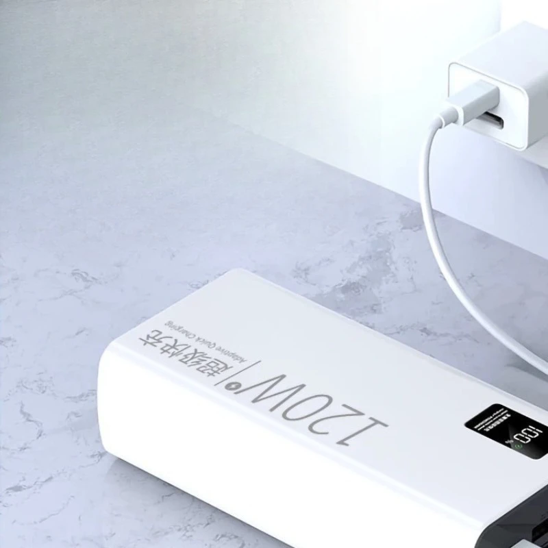 120W Super Fast Charging Power Bank 20000mAh Large Capacity Digital Display Typec Two-way Fast Charging Mobile Power Supply 3