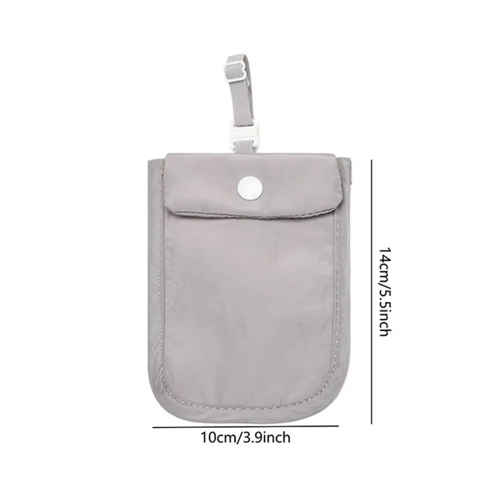 RFID Blocking Bra Wallet with Adjustable Elastic Strap