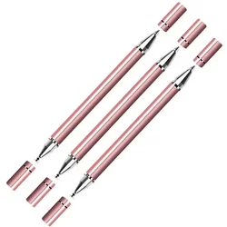 Universal 2 - in - 1 Stylus Pen for Touchscreens - Ideal for Drawing & Writing (Pink - 3pcs)