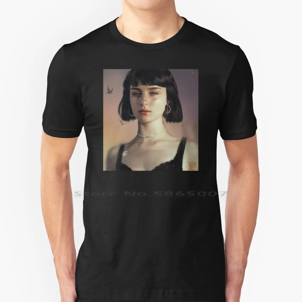 Алиса Пагани-Закат Футболка 100% хлопок Пагани Rbfanart портрет реализм закат