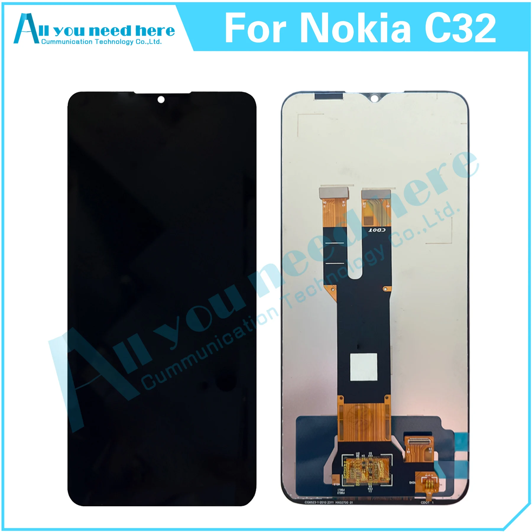 

100% Test For Nokia C32 LCD Display Touch Screen Digitizer Assembly Repair Parts Replacement