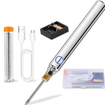 충전식 납땜 다리미 USB 무선 납땜 다리미, 6 초 빠른 열 주석 USB 납땜 다리미 인터페이스 납땜 다리미 팁