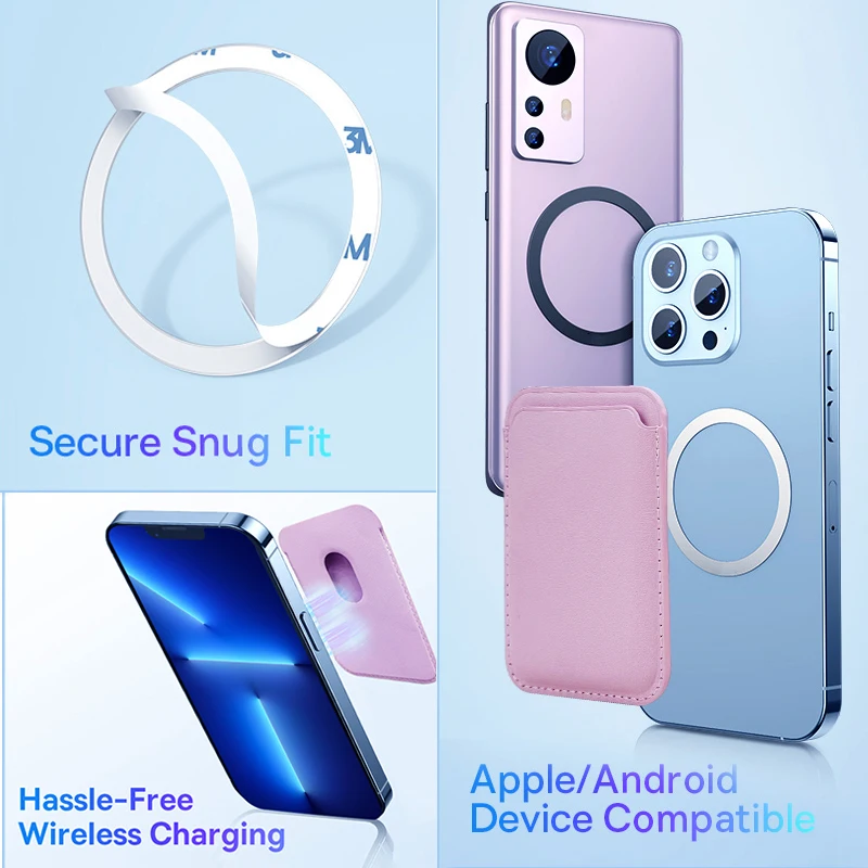 For Magsafe Apple Original Magnetic Leather Card Holder Wallet Case For iPhone 15 14 Pro Max 8 Plus Phone Cover Bag Accessories