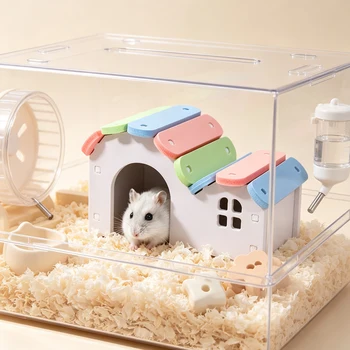 Casetta per Criceti, Accessori per Criceti e Ratti, Casetta per Porcellini d'India, Cuccia, Articoli per Animali Domestici, Nascondiglio Grande, Accessorio per Casa