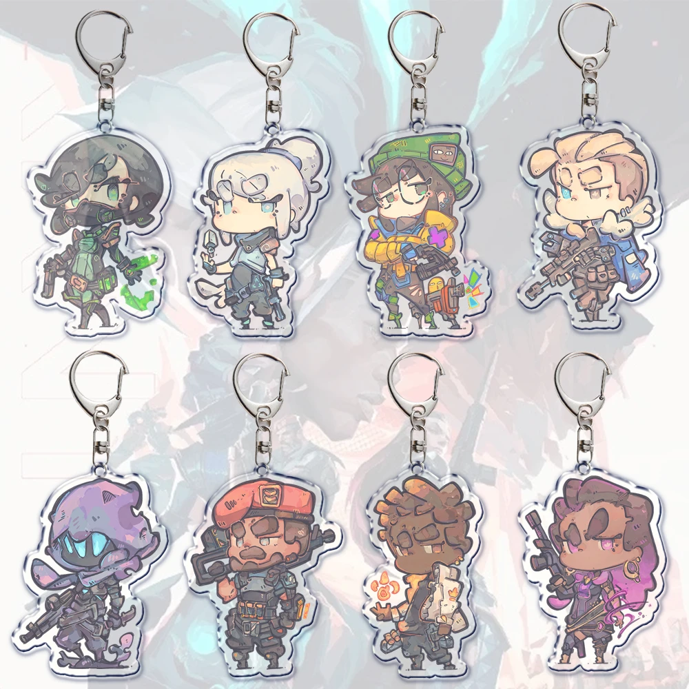Valorant Game Keychain Sage Killjoy Jett Cypher Breach Omen Sova Key
