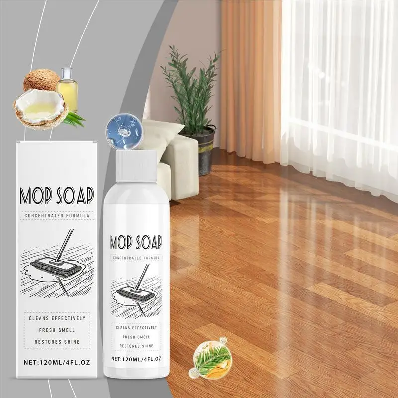 Mop Cleaning Soap 120ml Multifunctional Cleaner Soap Multi-purpose Cleaner Liquid Pet-friendly Mop for Home Kitchen