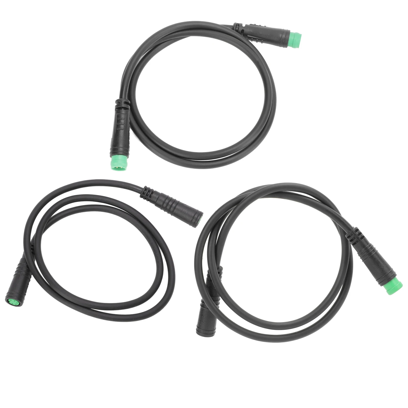 5Pin Male To Female E-bike Extension Cable Green Connector For Electric Bike Bafang Display Extension Cable Waterproof 80CM