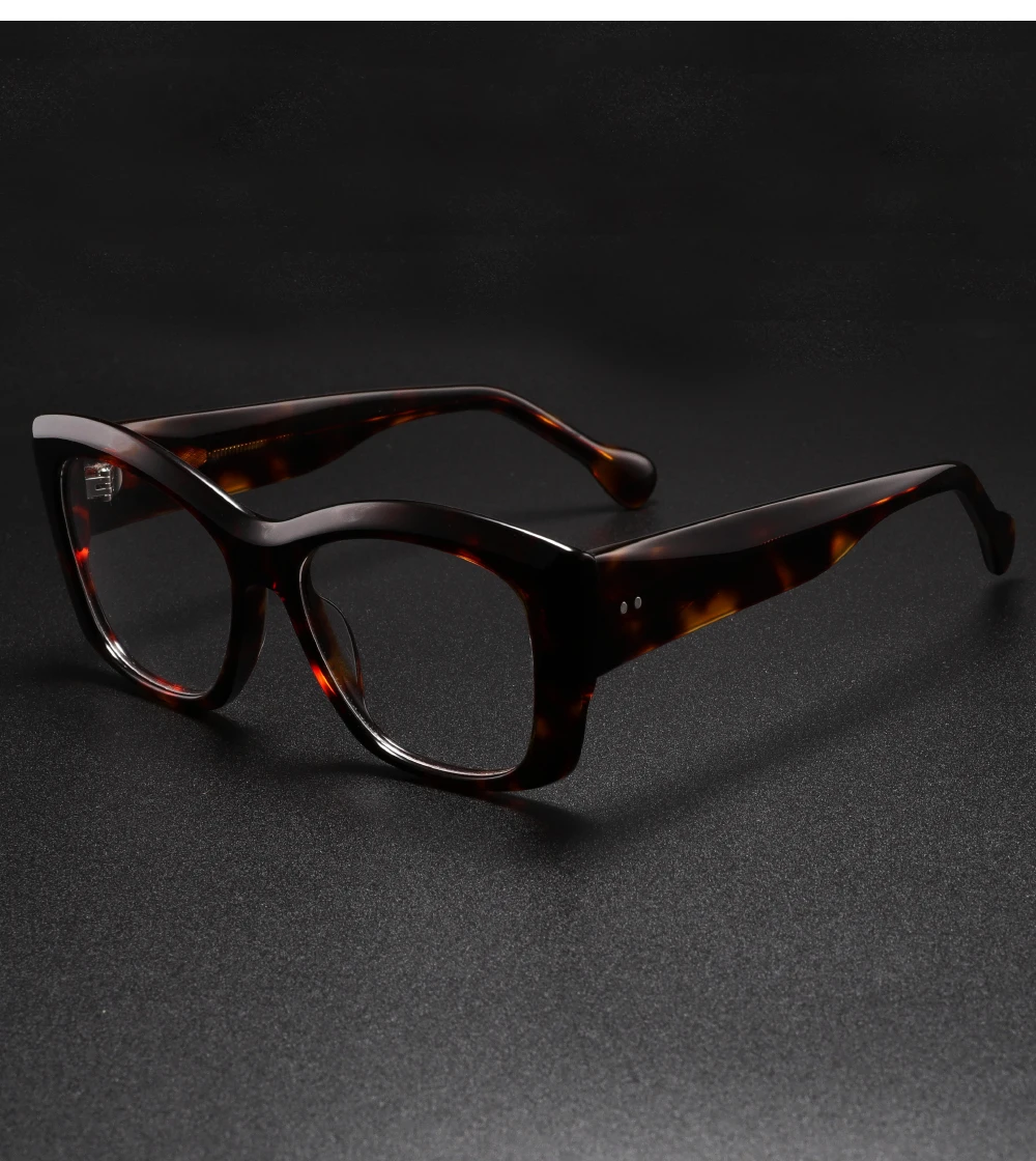 Große quadratische Acetat-Brille für Männer, Markendesign-Brillengestell, luxuriös, individuell anpassbar, Myopie, Presbyopie, verschreibungspflichtige optische Brillen – Detail 13