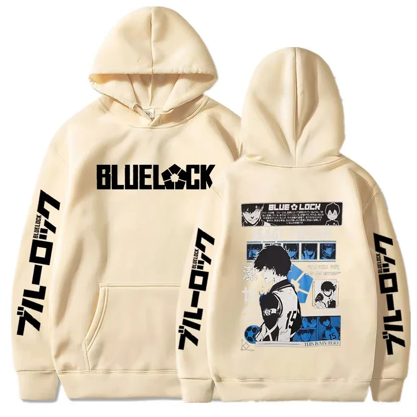 Anime Blue Lock Graphic Hoodie - Men's Casual Pullover Sweatshirt