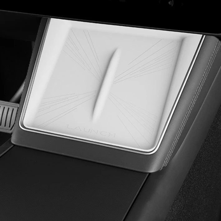 Tapis Console Tesla Tapis Console Centrale Tesla Model Y/Model 3 TOPABYTE - Antidérapant Silicone - Compatible Charge Sans Fil - Blanc Accessoires Intérieur Model 3