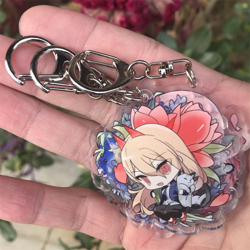 Anime Chainsaw Man Pochita Keychain - Hayakawa Aki Power Cosplay Metal Key  Chains Backpack Accessory Gifts for Women Men 