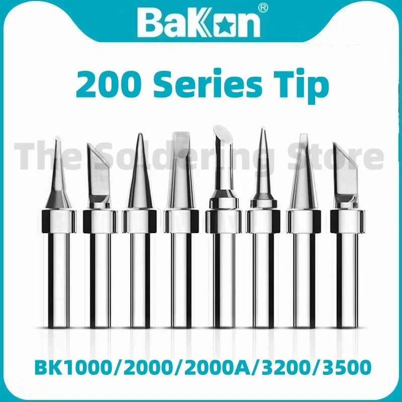 Bakon BK200M Soldering Tip for BK1000/BK2000/BK2000A/BK3200/BK3500 Welder Station Iron, k/SK/LK/B/IS/2.4d/4.2d/1c/5c soldering iron soldering tool welding tool