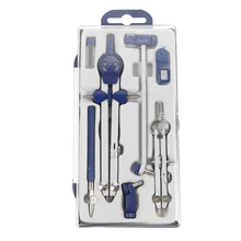 

1 Set 7pcs Practical Drawing Compasses Multi-functional Drawing Tools (Blue)