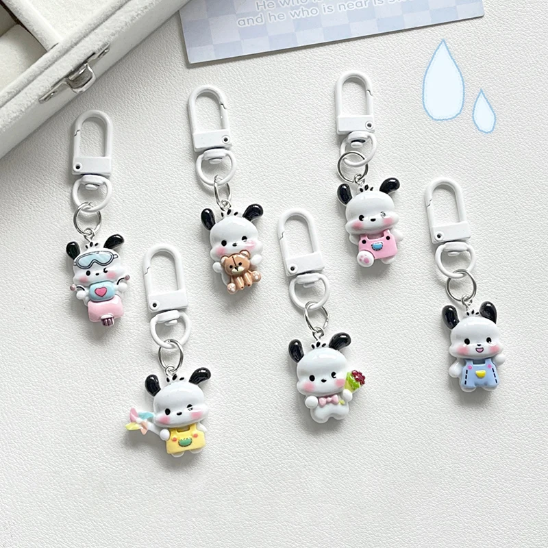 

Kawaii Sanrio брелок милый мультфильм Kuromi Hello Kitty Cinnamoroll автомобильный брелок Подвеска школьный рюкзак украшение подарки для друзей