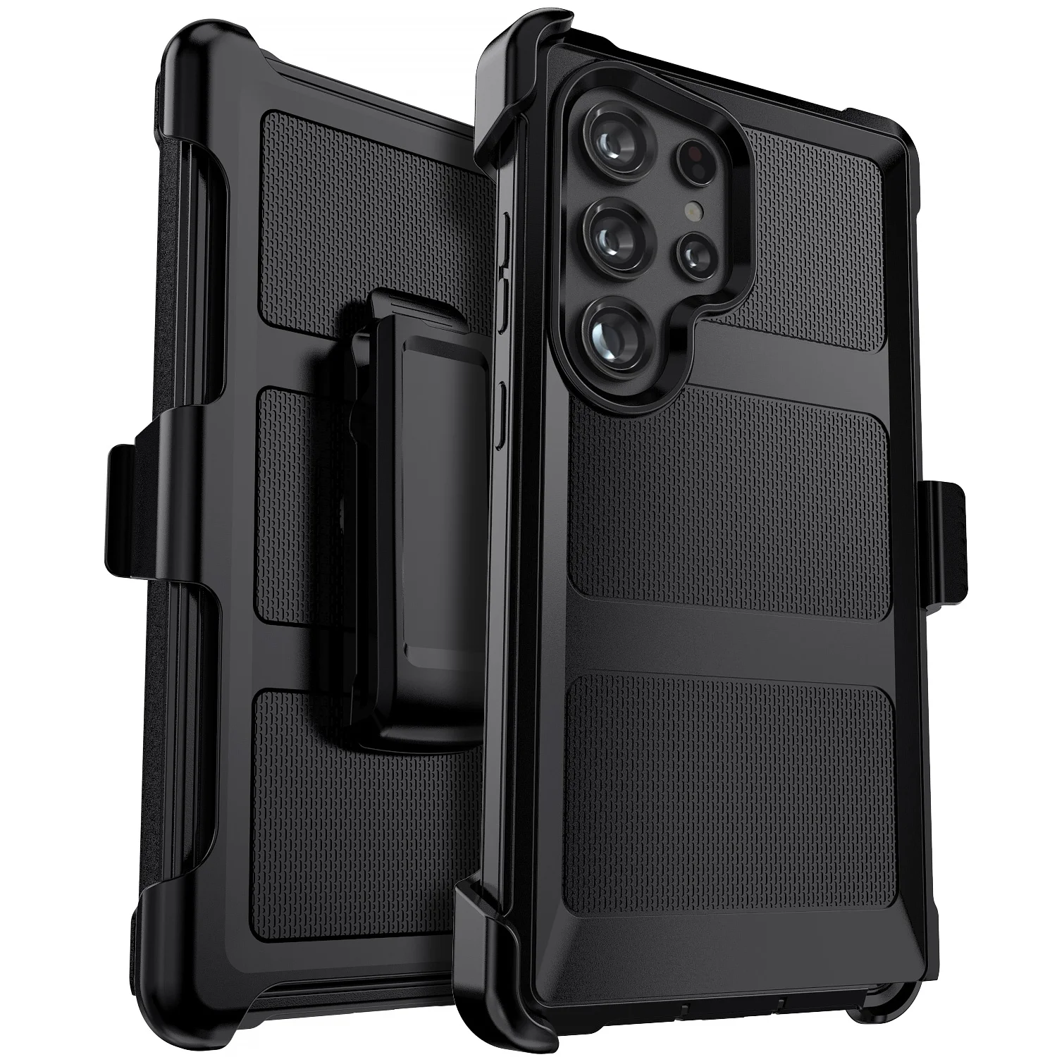 Black For Samsung Galaxy S23 Ultra S23 Plus S23+ S23 FE S23 5G Case Shockproof Rugged Heavy Protective Cover Belt Clip Holster
