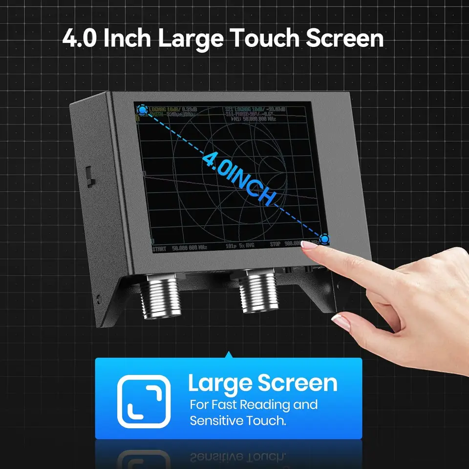 アンテナアナライザー NanoVNA SAA-2N VNAアンテナアナライザー 4インチディスプレイ 50KHz -3GHz ベクト アンテナアナライザー  NanoVNA-F V2 ベクトルネットワークアナライザー 4.3インチ 50kHz-3GHz HF VHF アンテナアナライザー NanoVna  SAA-2N VNA 50KHz -3GHz ... NanoVNA SAA-2N VNAアンテナアナライザー 金属ケース 4インチディスプレイ 50KHz -3GHz ベクトルネットワ
