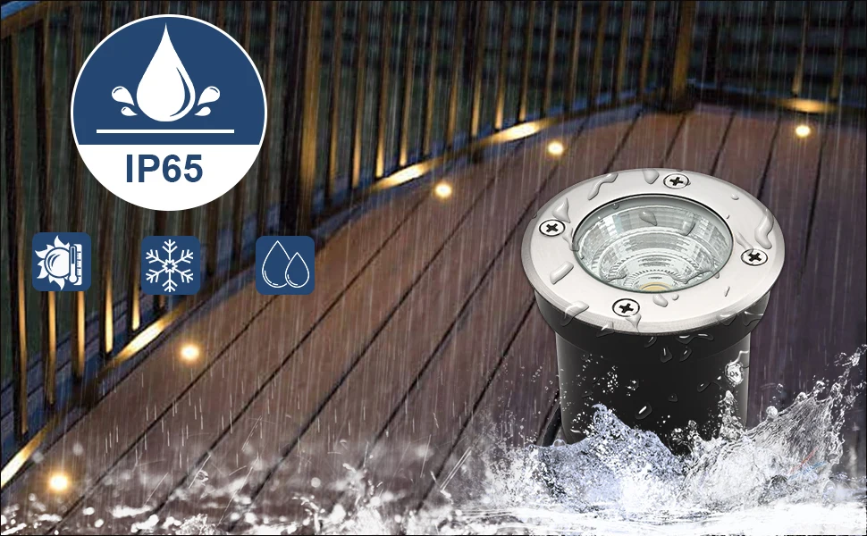 Description Picture 3 of item4PACK LED Landscape Lights Low Voltage Outdoor Well Lights 12V 24V 5W 3000K Warm White Waterproof In Ground for Pathway Garden
