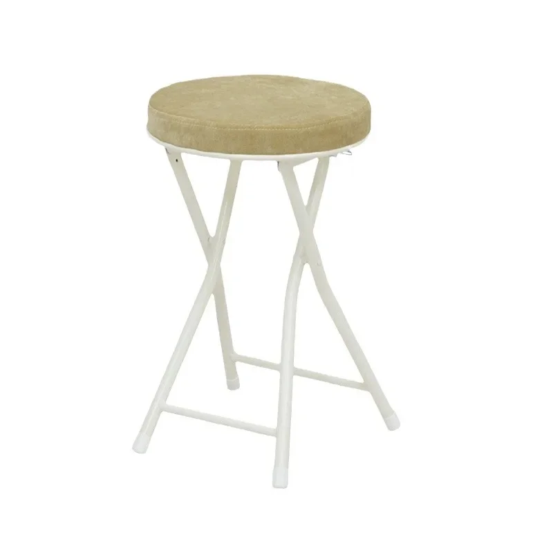 Folding Fabric Household Chairs Simple Dining Stools Casual and Minimalist Can Be Disassembled and Washed