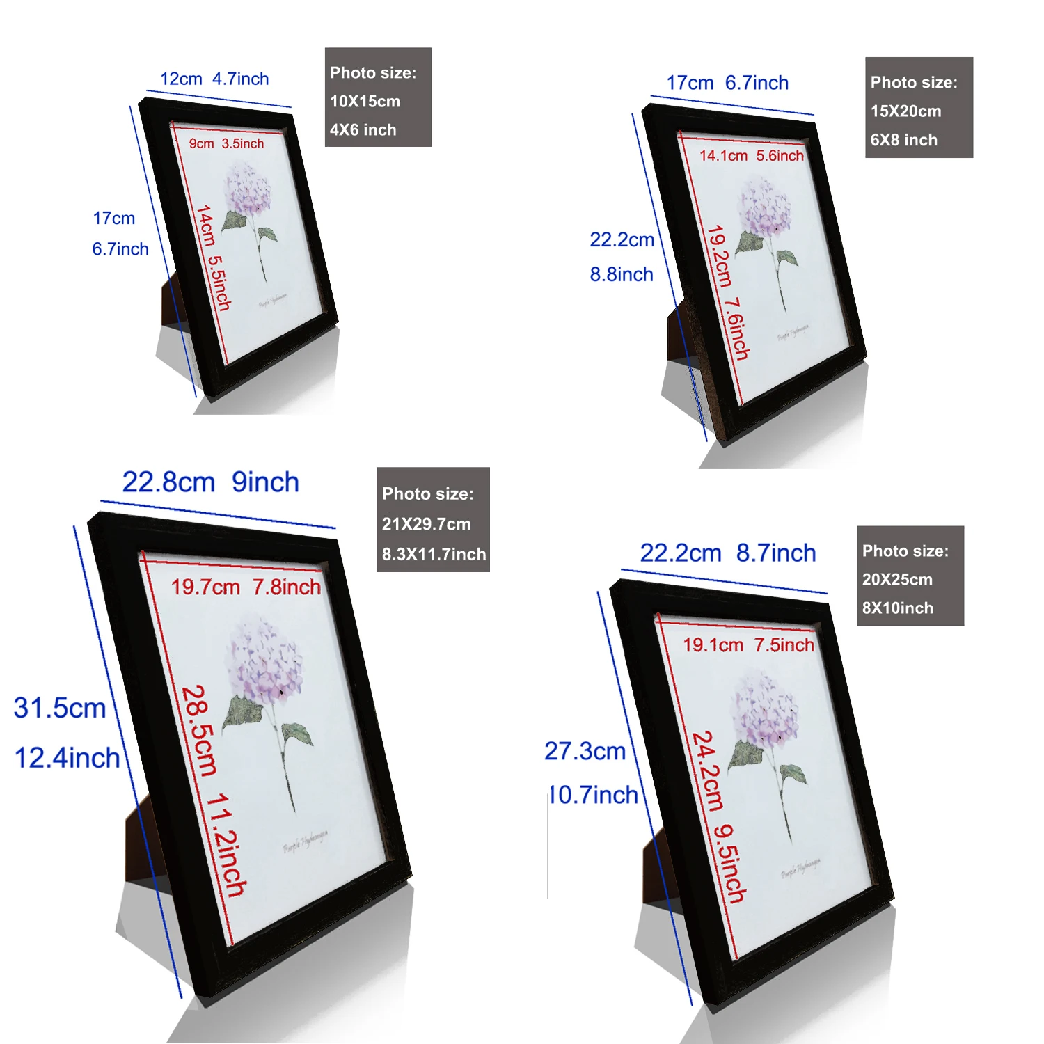 5-Piece Wooden Photo Frames 3