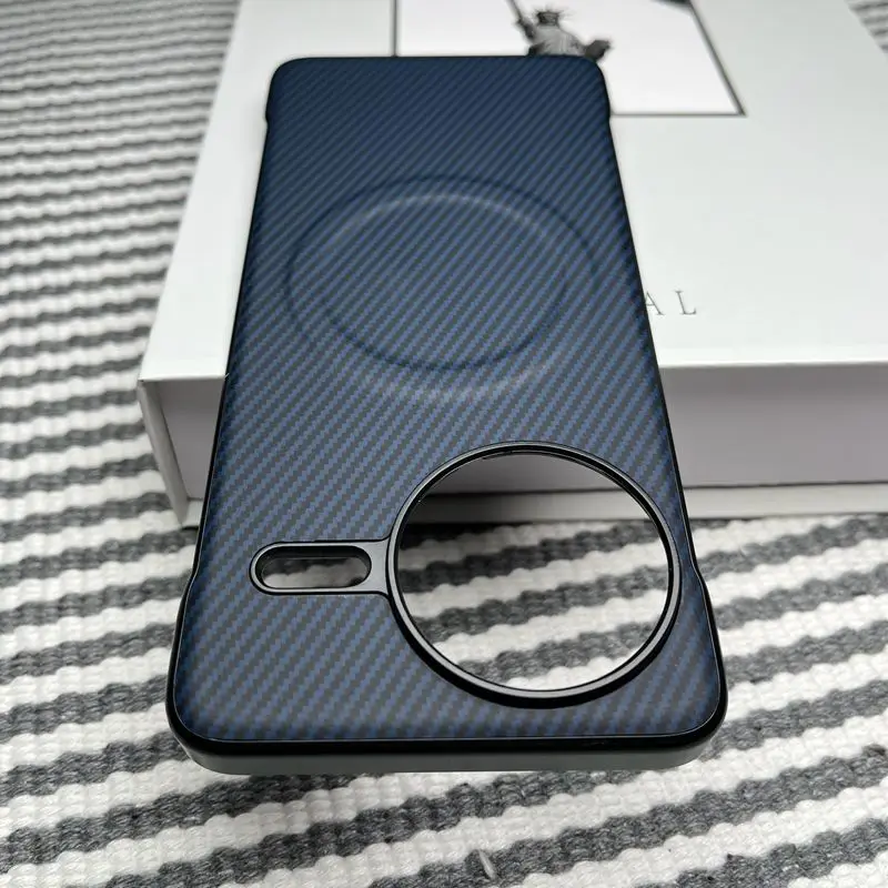 Carbon Fiber Magnetic Slim Protective Back Cover