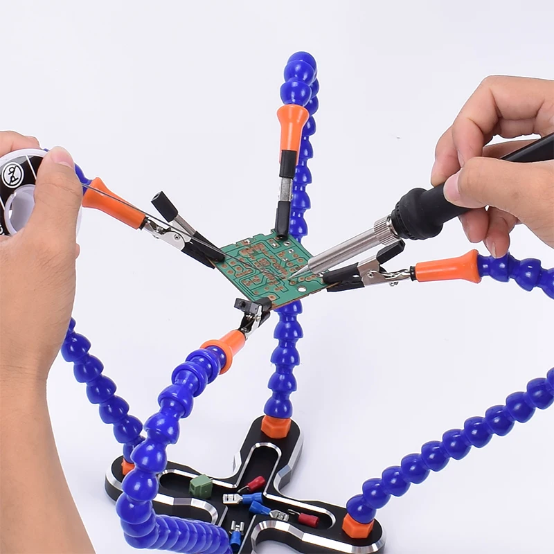 Adjustable LED Magnifying Glass Soldering Stand with Fresnel Lens